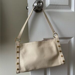Vince Camuto Cream Shoulder Bag with Gold Accents